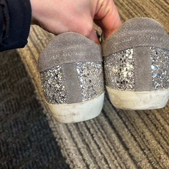 Golden Goose Women's Grey and Silver Trainers size 37 - Picture 3 of 6